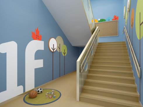 幼兒園樓梯間設(shè)計(jì)，營(yíng)造便捷舒適的“交通”動(dòng)線