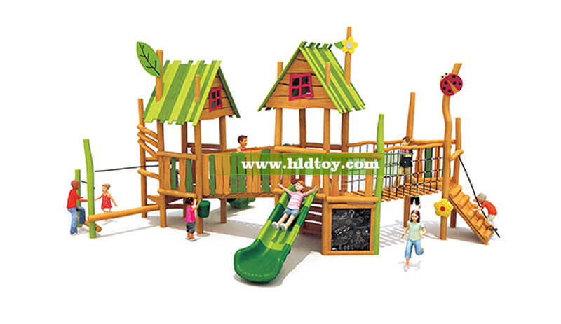 非標(biāo)戶(hù)外兒童組合木制滑梯
